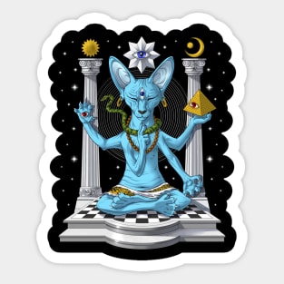 Psychedelic Sphynx Cat Shiva Sticker